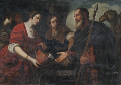 Rebecca and Eliezer at the Well by Unbekannt Unbekannt